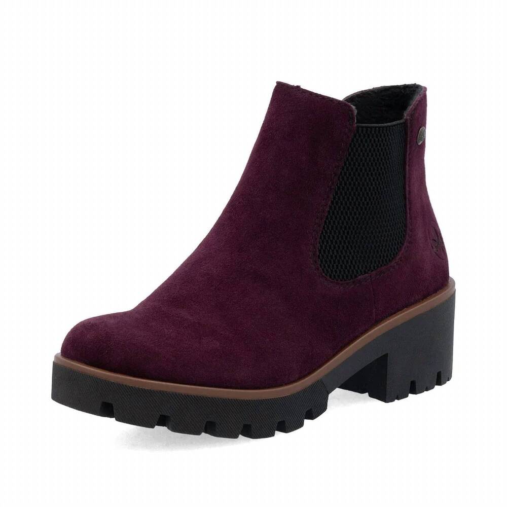 NEW RIEKER women's chelsea boot in brombeer schwarz